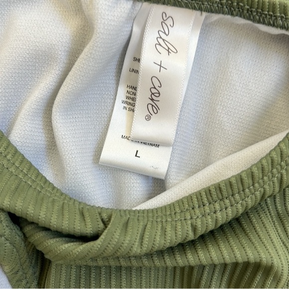 Salt + Cove Sage Ribbed Bikini Set - Picture 3 of 4